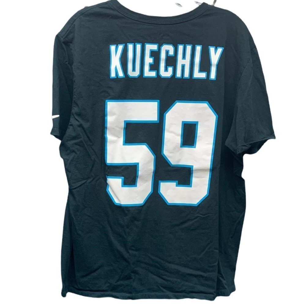 Nike Carolina Panthers Super Bowl 50 Official T-Shirt Kuechly Size XL